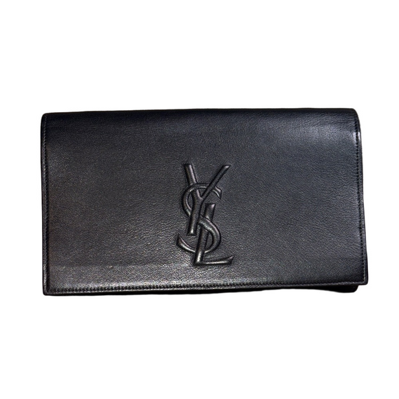 Yves Saint Laurent Handbags - Yves Saint Laurent Black Leather Clutch